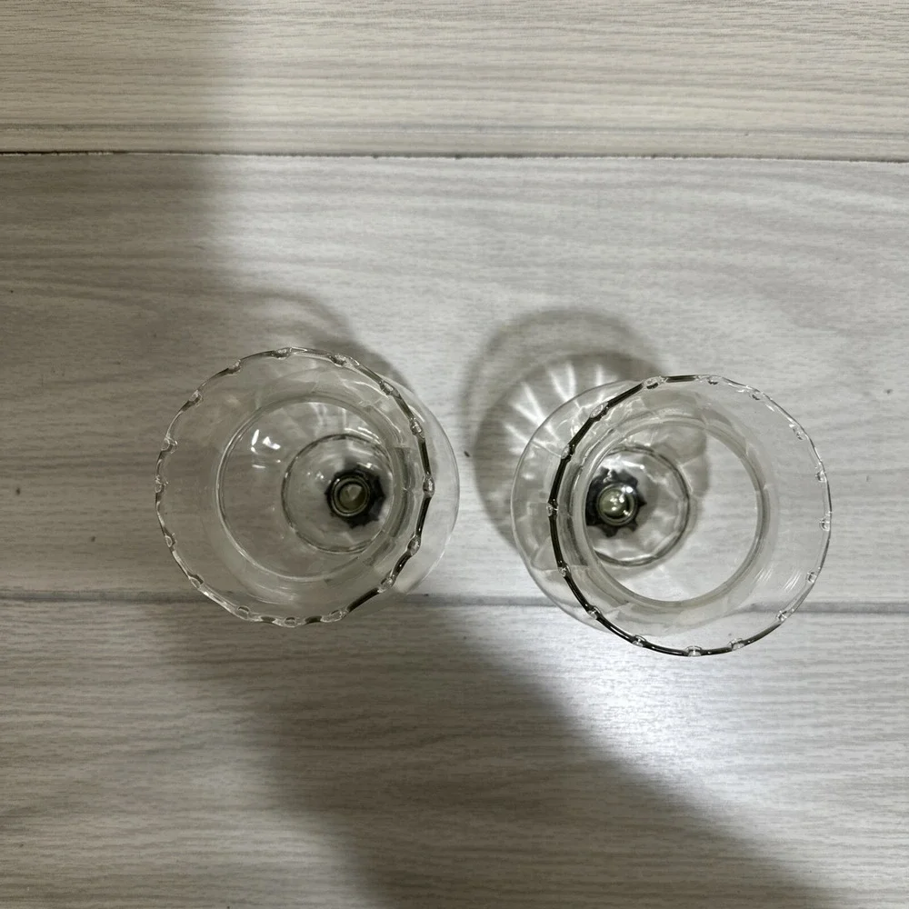 Large Clear Glass Pegged Votive 5x4